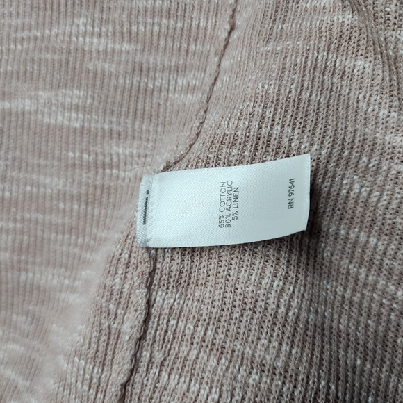 J. Jill Cotton Blend Heather Pink Open Front Cardigan Sweater Women's Size Large - Picture 6 of 7